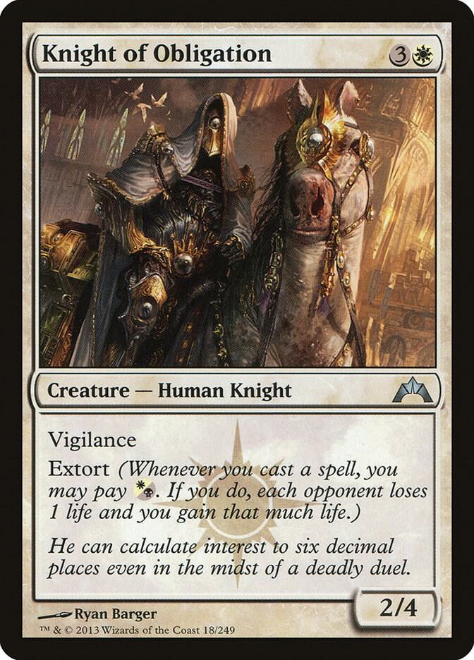Knight of Obligation 18 card