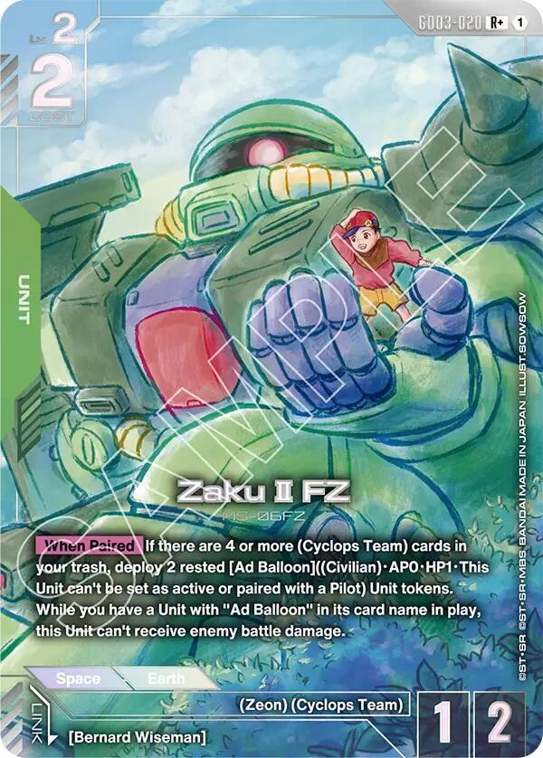 Zaku II FZ (R+) - Steel Requiem - Gundam Card Game - TCGplayer.com