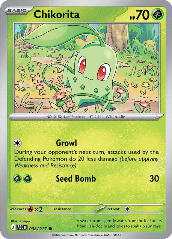 Chikorita 008/217 from ME: Ascended Heroes
