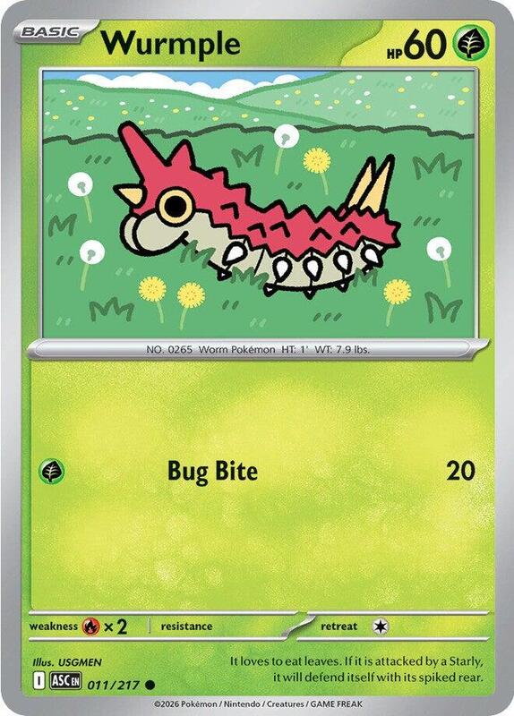 Wurmple 011/217 from ME: Ascended Heroes