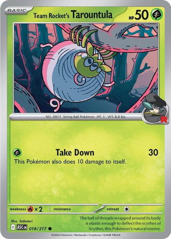 Team Rocket's Tarountula 018/217 from ME: Ascended Heroes