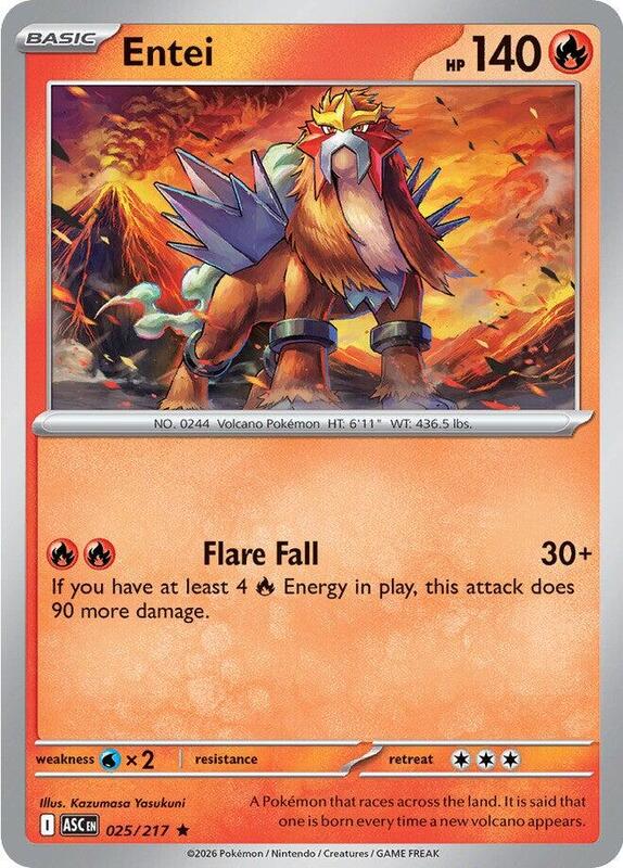 Entei 025/217 from ME: Ascended Heroes