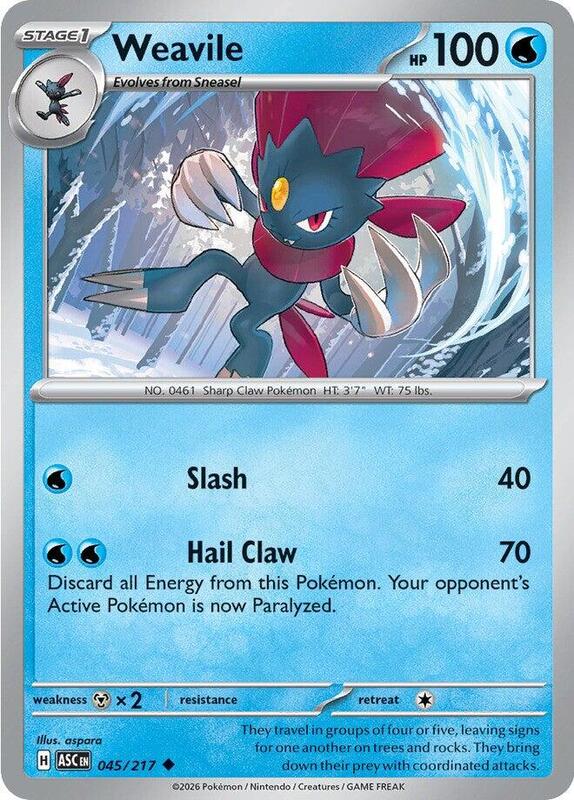 Weavile 045/217 from ME: Ascended Heroes