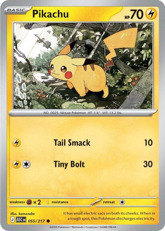 Pikachu 055/217 from ME: Ascended Heroes