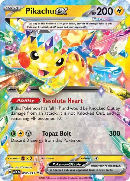 Pikachu ex card image