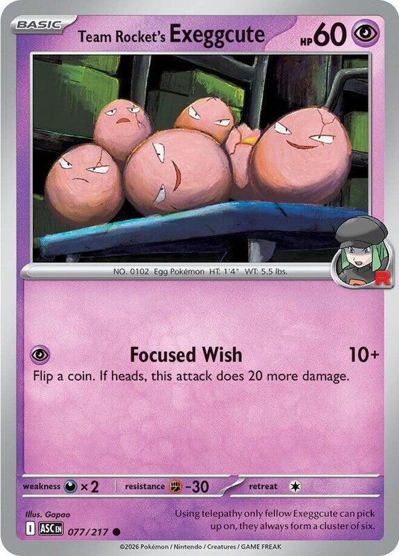 Team Rocket's Exeggcute 077/217 from ME: Ascended Heroes