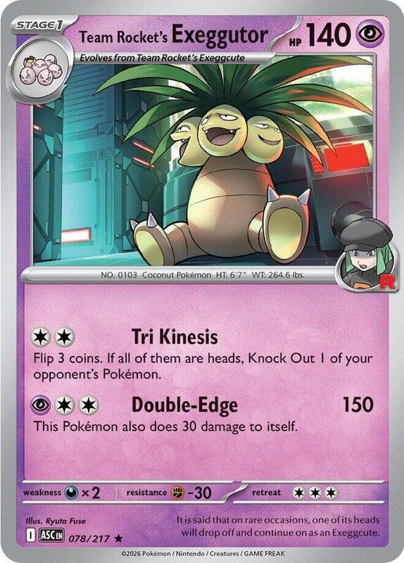 Team Rocket's Exeggutor 078/217 from ME: Ascended Heroes