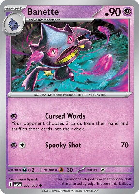 Banette 091/217 from ME: Ascended Heroes
