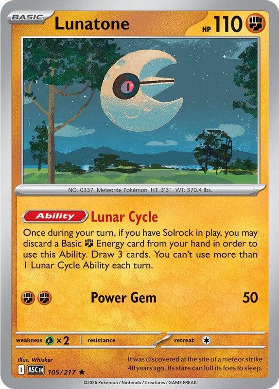 Lunatone 105/217 from ME: Ascended Heroes