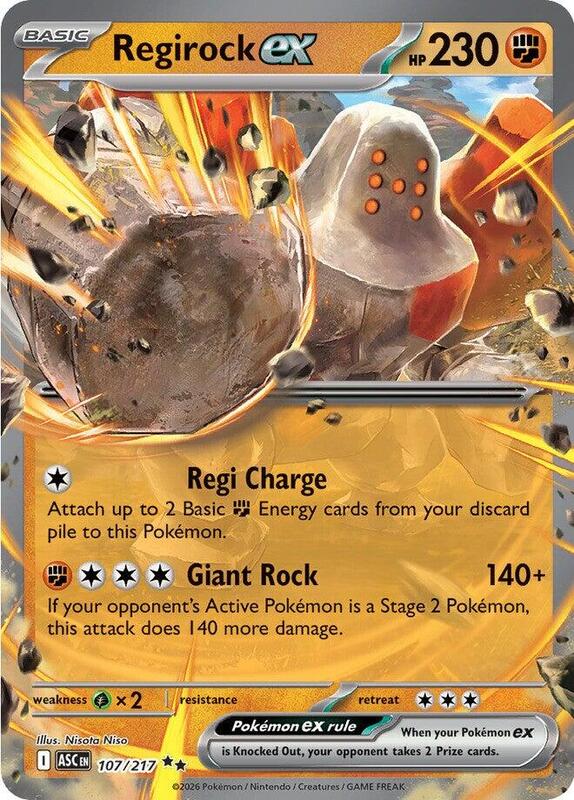 Regirock ex 107/217 from ME: Ascended Heroes