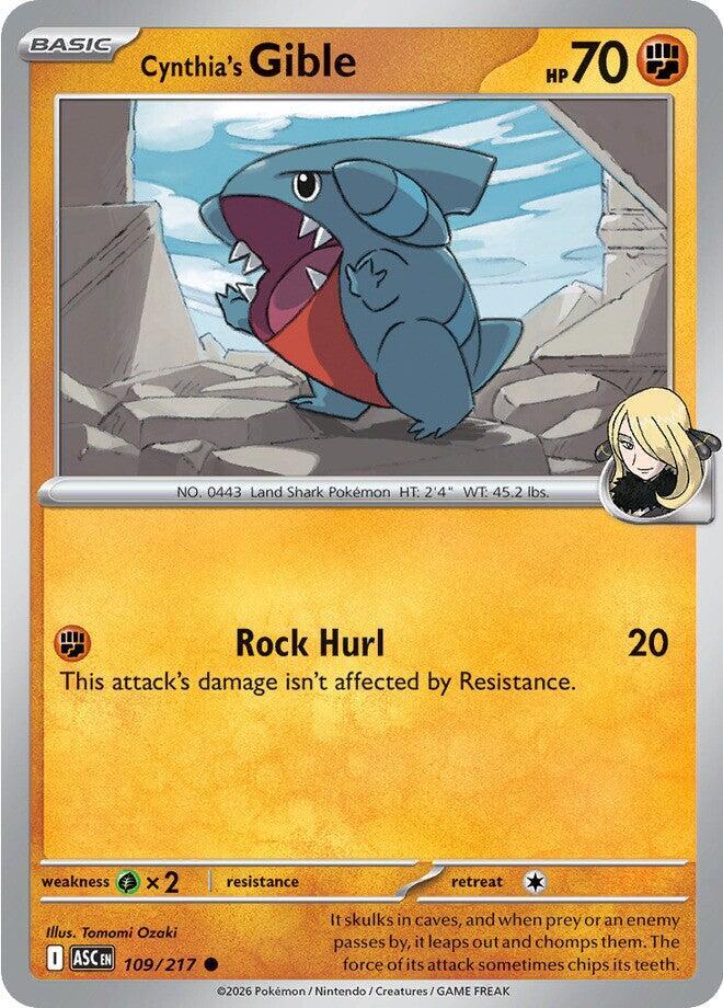 Cynthia's Gible 109/217