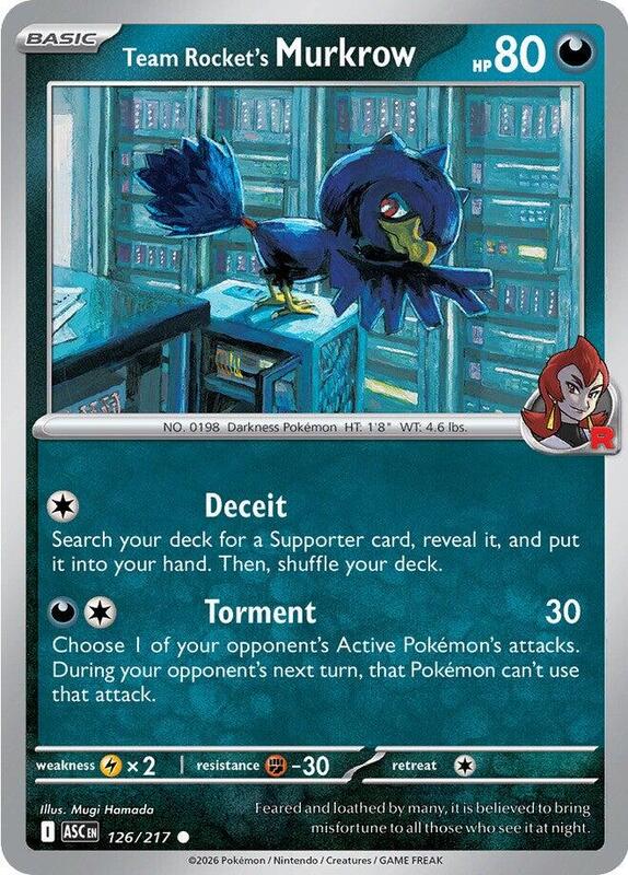 Team Rocket's Murkrow 126/217 from ME: Ascended Heroes