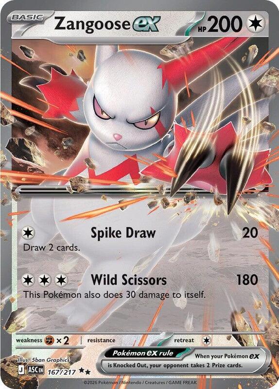 Zangoose ex 167/217 from ME: Ascended Heroes