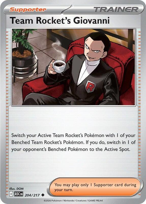 Team Rocket's Giovanni 204/217 from ME: Ascended Heroes