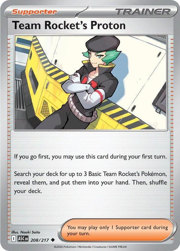Team Rocket's Proton 208/217 from ME: Ascended Heroes