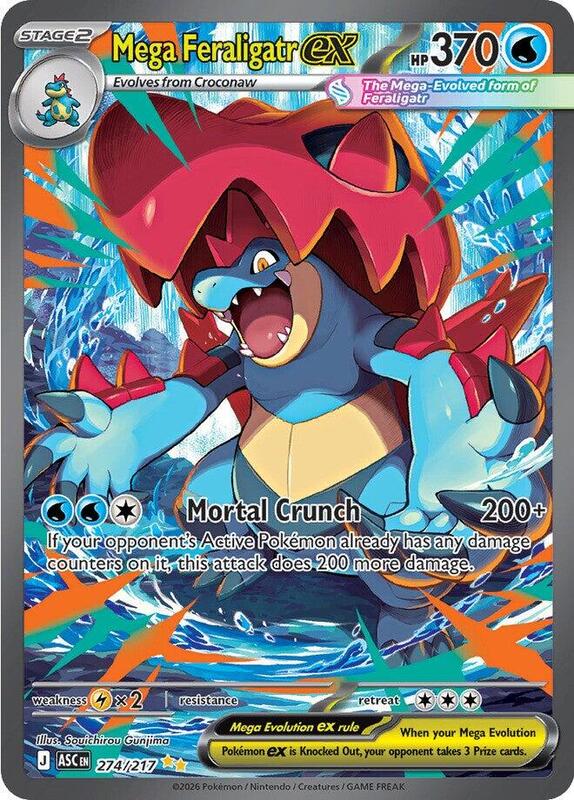 Mega Feraligatr ex 274/217 from ME: Ascended Heroes