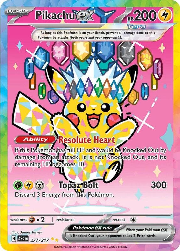 Pikachu ex 277/217 from ME: Ascended Heroes