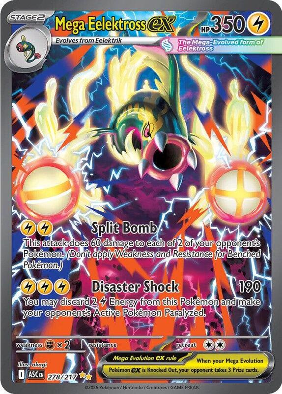 Mega Eelektross ex 278/217 from ME: Ascended Heroes