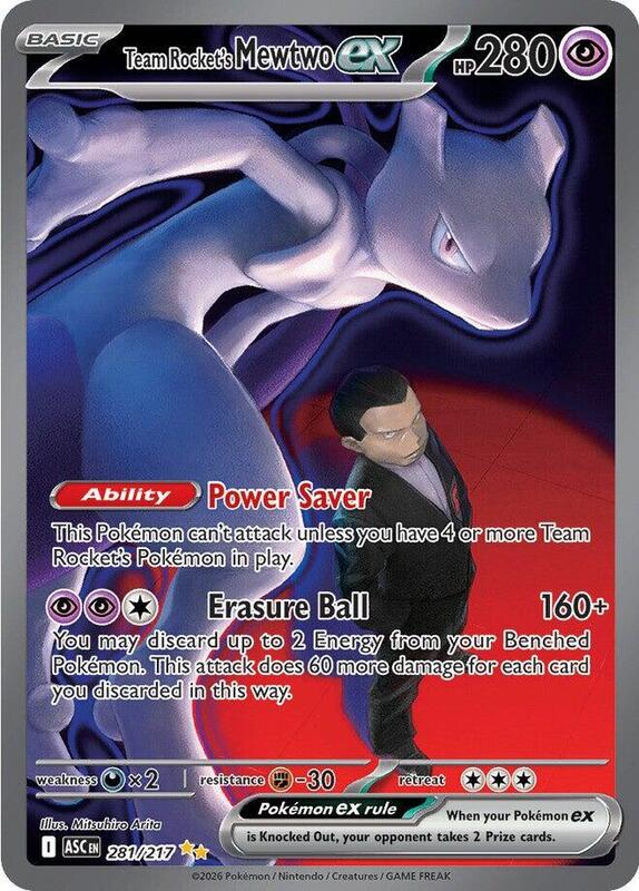 Team Rocket's Mewtwo ex 281/217 from ME: Ascended Heroes