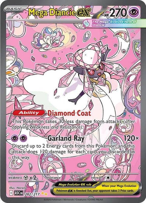 Mega Diancie ex 282/217 from ME: Ascended Heroes