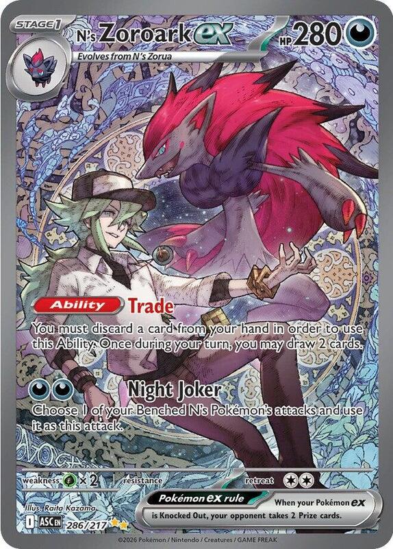 N's Zoroark ex 286/217 from ME: Ascended Heroes