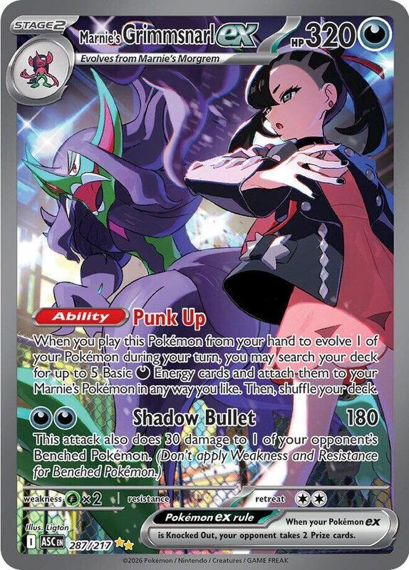 Marnie's Grimmsnarl ex 287/217 from ME: Ascended Heroes