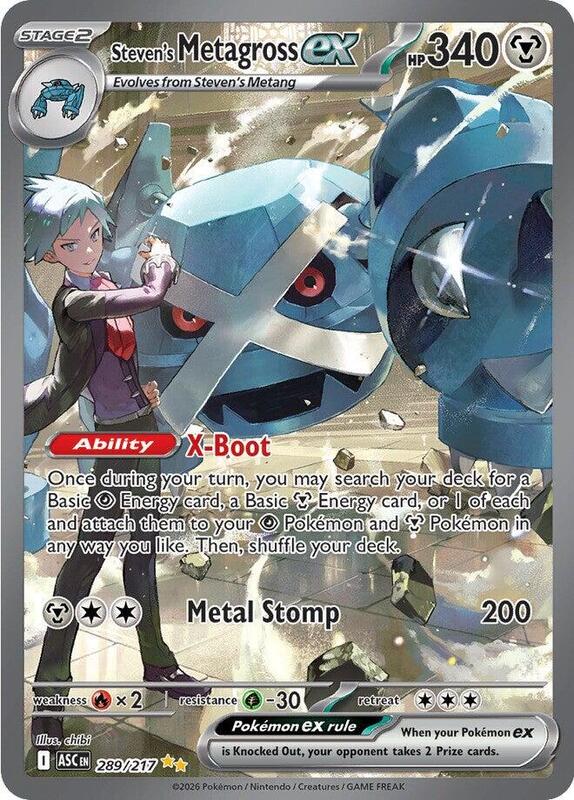 Steven's Metagross ex 289/217 from ME: Ascended Heroes
