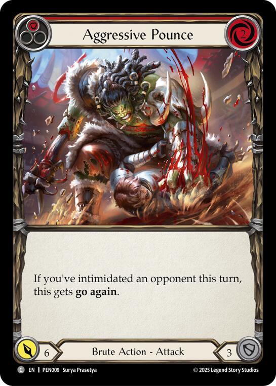 Aggressive Pounce (Red) - Compendium of Rathe - Flesh and Blood