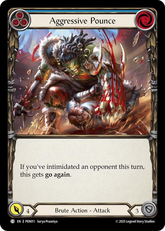 Aggressive Pounce (Blue) - Compendium of Rathe - Flesh and Blood