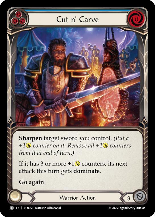 Cut N Carve (Blue) - Compendium of Rathe - Flesh and Blood TCG