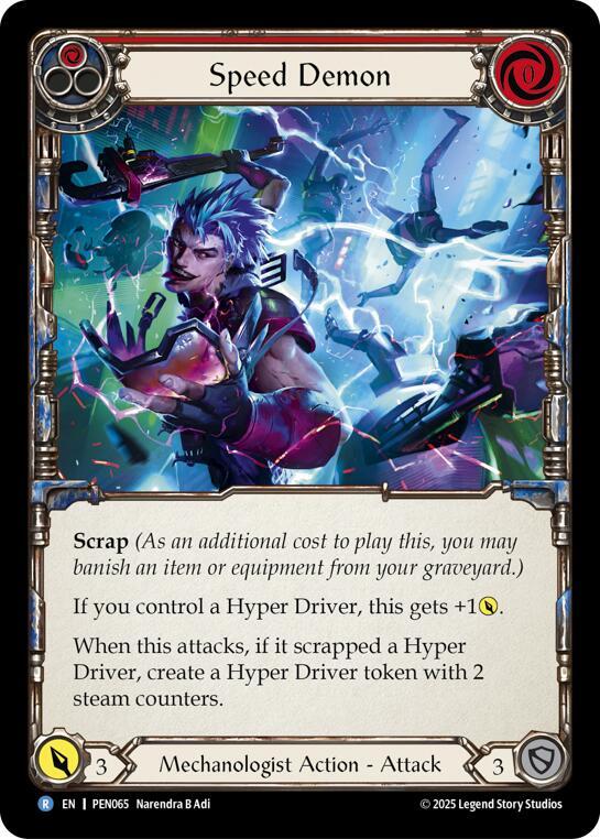 Flesh and Blood Nullrund Hood プロモ Speed Demon (Red) - Compendium of Rathe - Flesh and Blood TCG