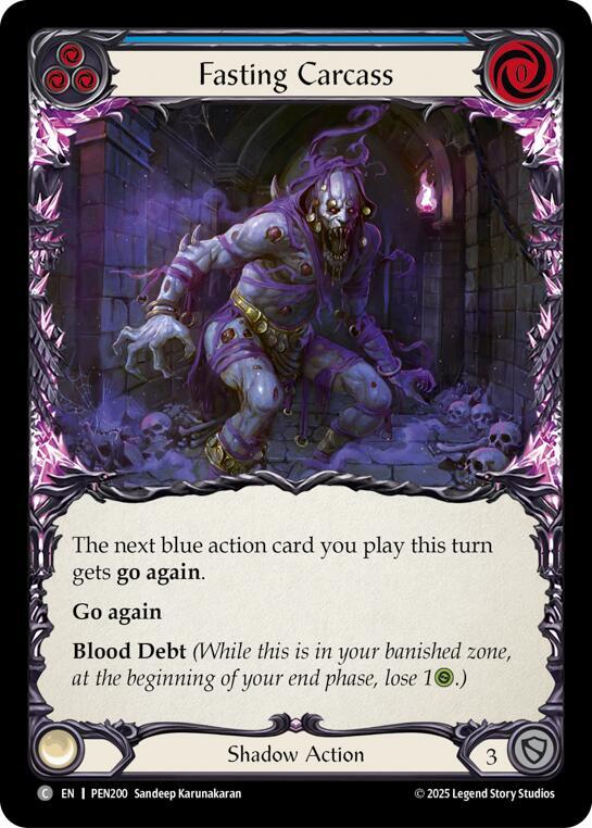 Fasting Carcass (Blue) - Compendium of Rathe - Flesh and Blood TCG