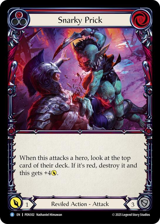 Snarky Prick (Red) PEN302 card