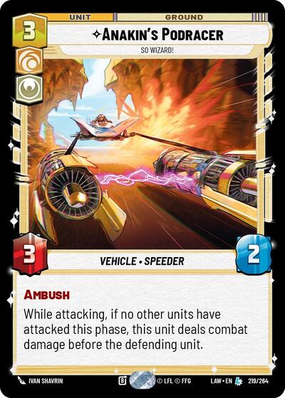Anakin's Podracer - So Wizard! card