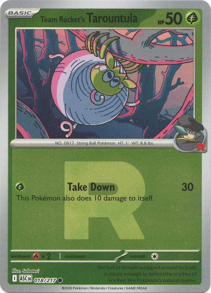 Team Rocket's Tarountula (Team Rocket) 018/217
