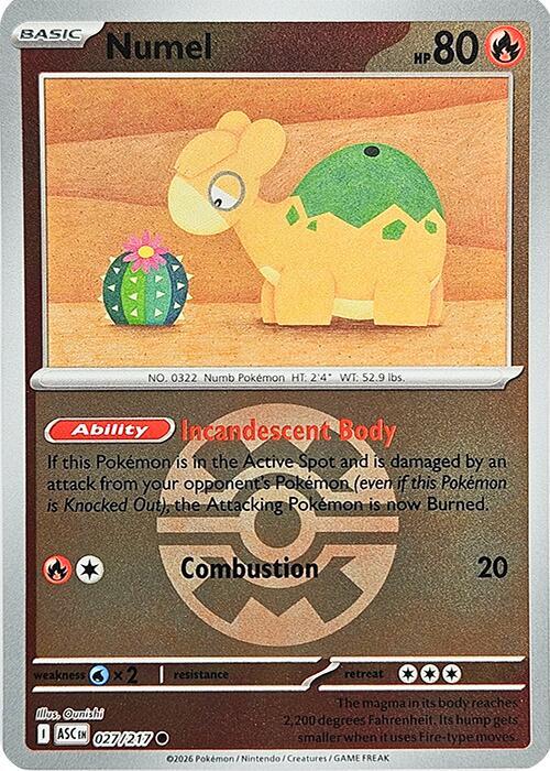 Numel - 027/217 (Quick Ball) 027/217 from ME: Ascended Heroes