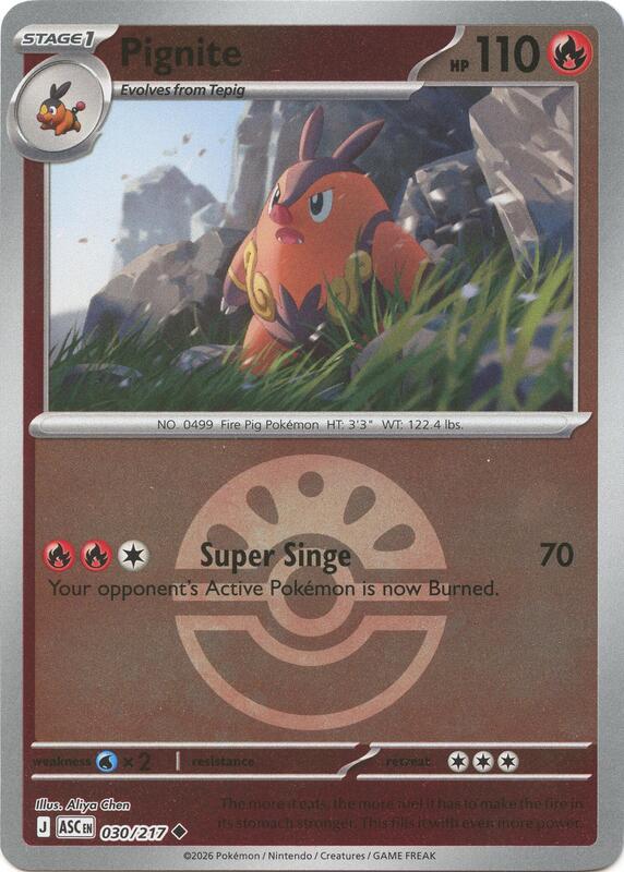 Pignite (Friend Ball) 030/217 from ME: Ascended Heroes