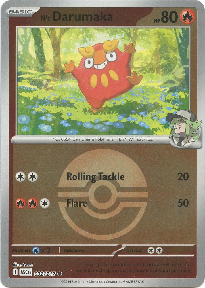 N's Darumaka (Poke Ball) 032/217