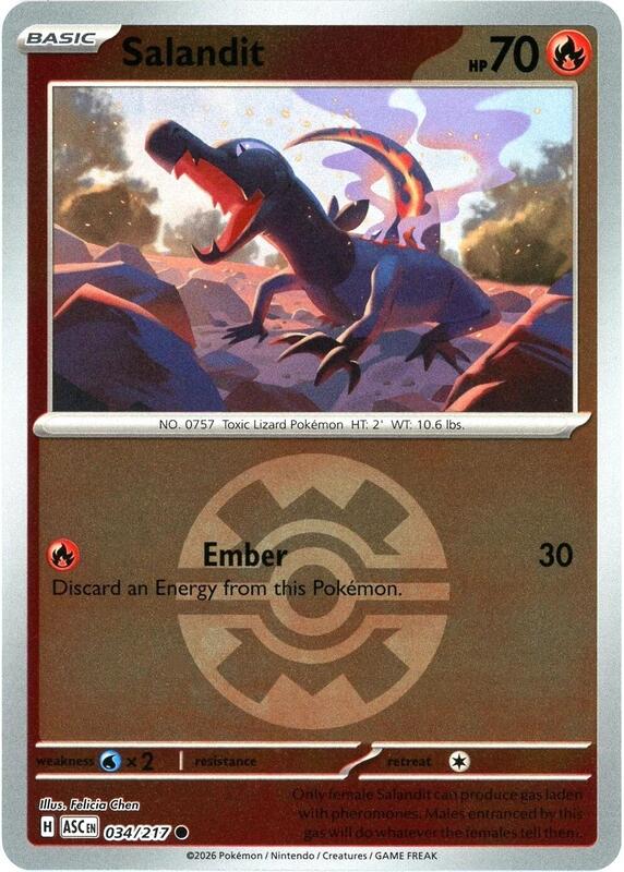 Salandit (Quick Ball) 034/217 from ME: Ascended Heroes