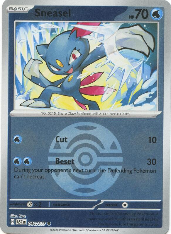 Sneasel (Dusk Ball) 044/217 from ME: Ascended Heroes