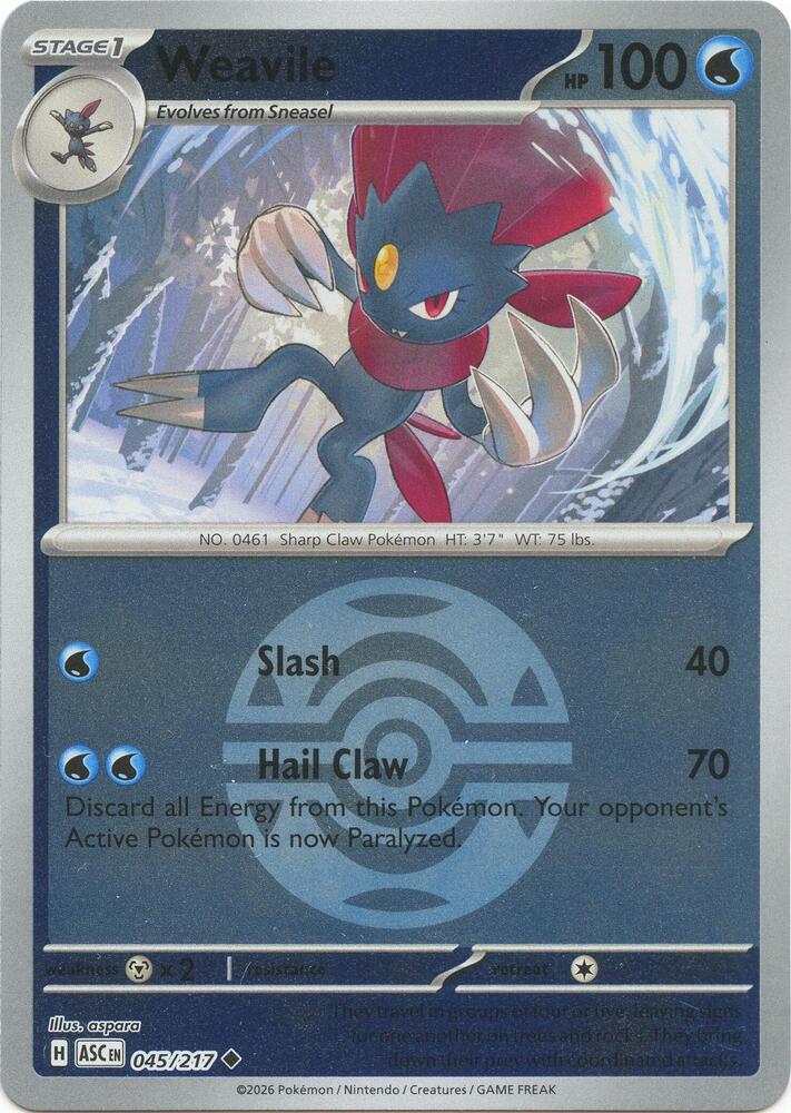 Weavile - 045/217 (Dusk Ball) 045/217