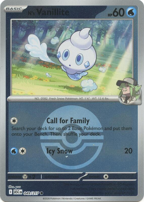N's Vanillite (Poke Ball) 049/217 from ME: Ascended Heroes