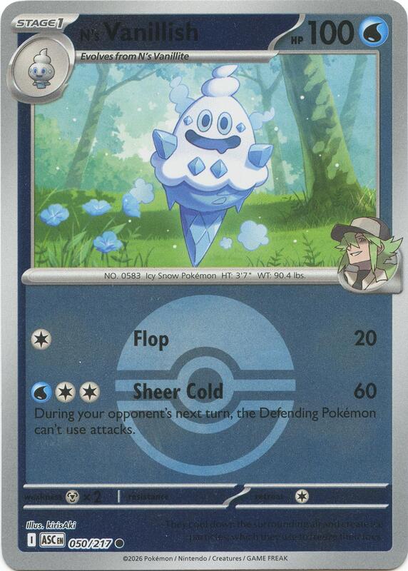 N's Vanillish (Poke Ball) 050/217 from ME: Ascended Heroes