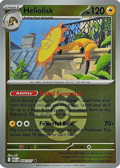 Heliolisk - 064/217 (Quick Ball) 064/217 from ME: Ascended Heroes