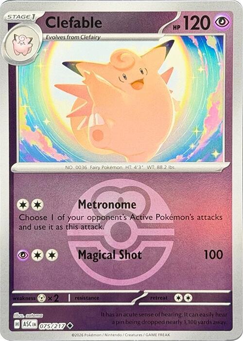 Clefable (Love Ball) 075/217 from ME: Ascended Heroes