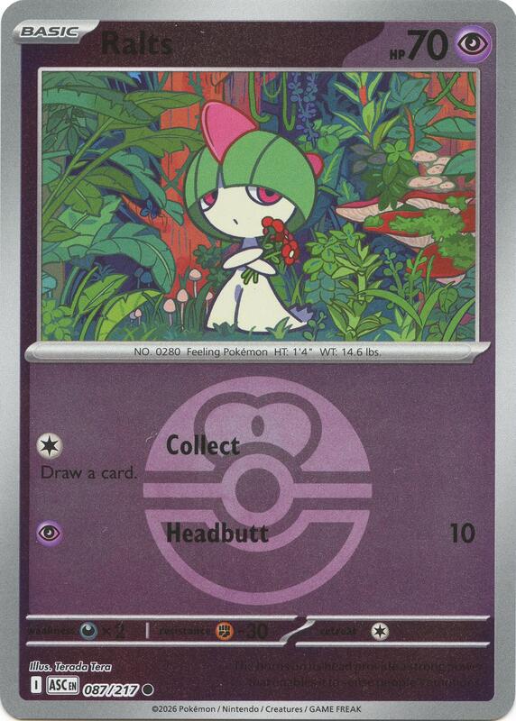 Ralts (Love Ball) 087/217 from ME: Ascended Heroes