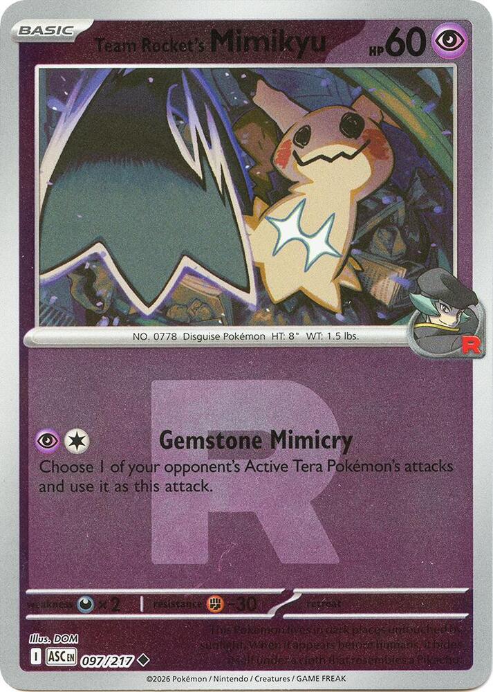 Team Rocket's Mimikyu - 097/217 (Team Rocket) 097/217