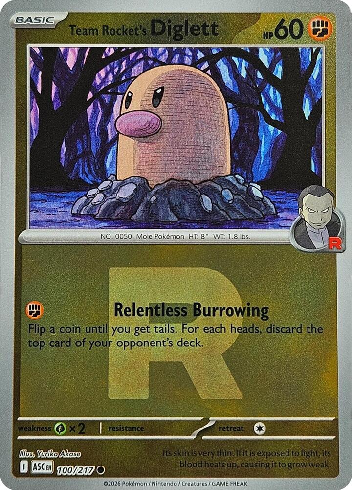 Team Rocket's Diglett (Team Rocket) 100/217