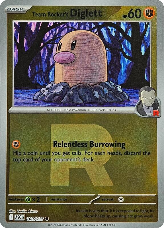 Team Rocket's Diglett (Team Rocket) 100/217 from ME: Ascended Heroes