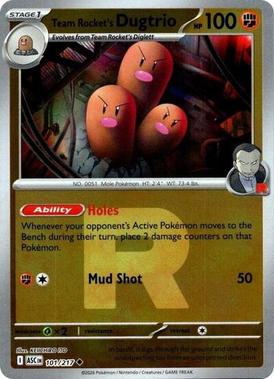 Team Rocket's Dugtrio - 101/217 (Team Rocket)